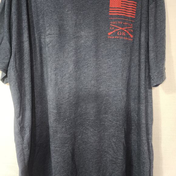 Grunt style ''This we'll defend'' blue shirt men's 4X - Picture 6 of 6